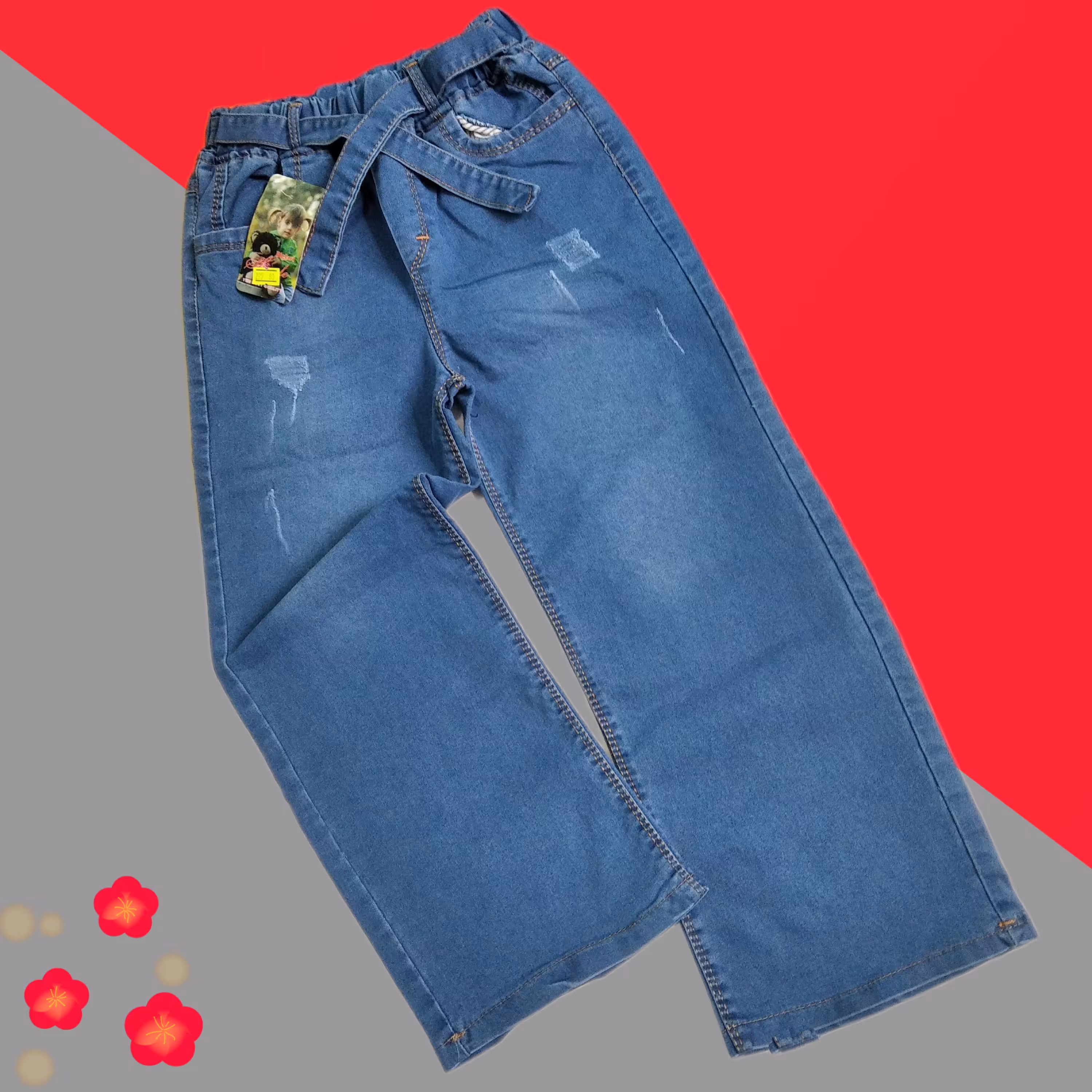 شلوار دخترانه بگ ابی مجلسی و شیک 