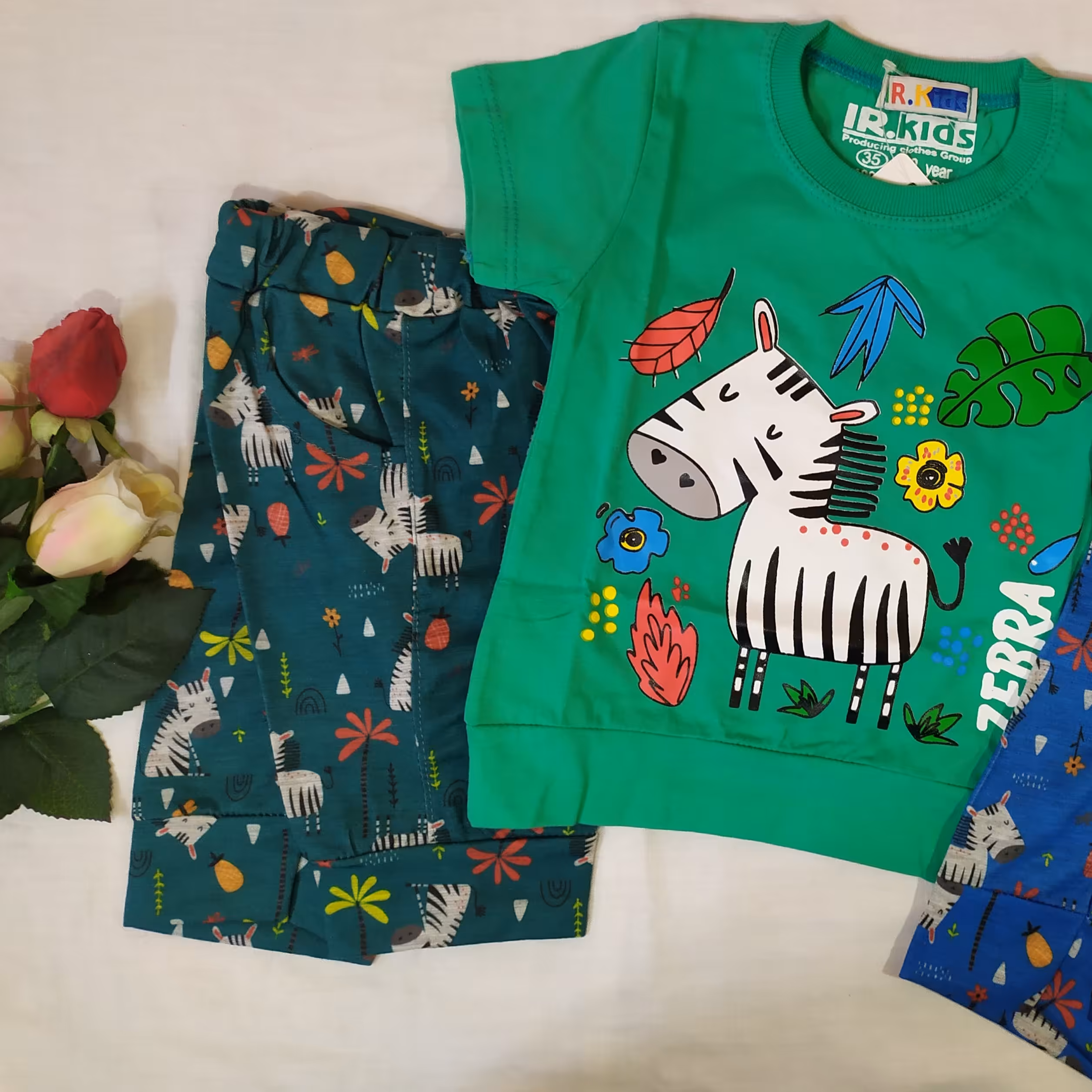 تیشرت شلوارک پسرانه گورخر