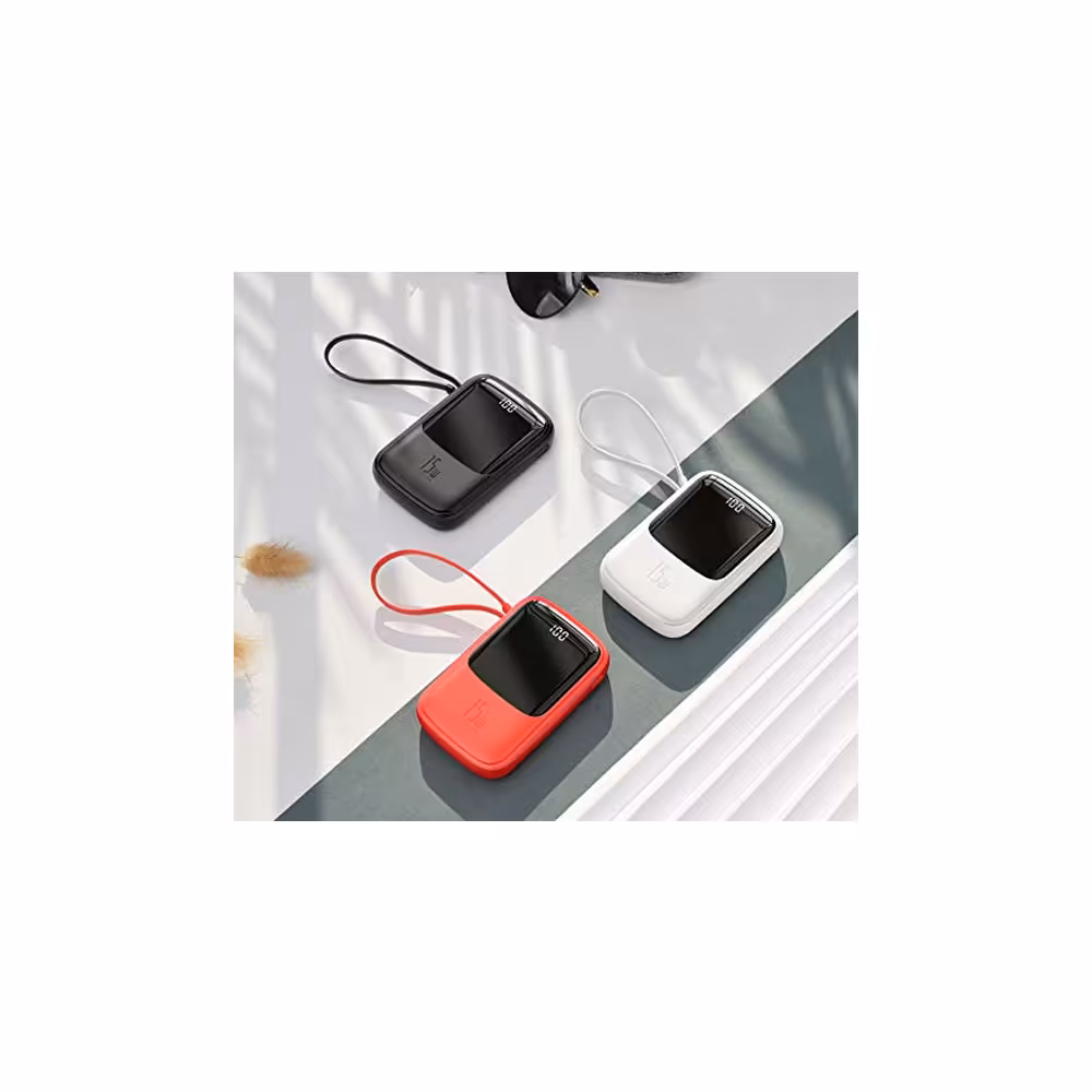 پاور بانک بیسوز 10000 میلی امپر ساعت مدل Baseus Q pow Digital Display 3A Power Bank