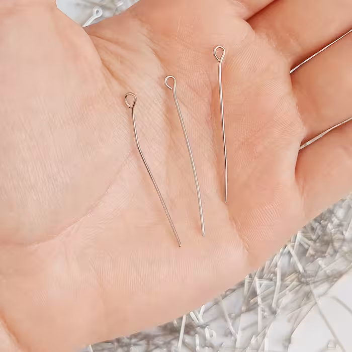 میخ ته حلقه نقره ای4سانتی بدل(تعداد50عدد)