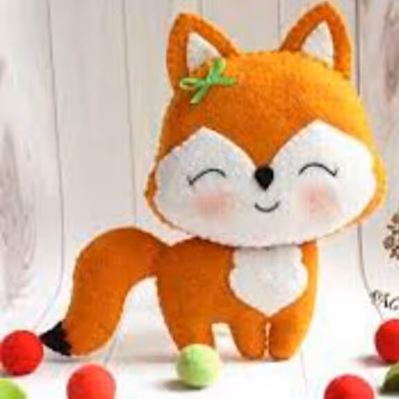 عروسک روباه نمدی