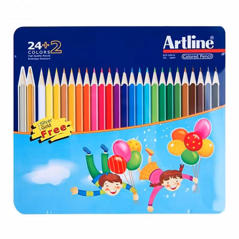 خرید مداد رنگی آرت لاین 26 رنگ جعبه فلزی