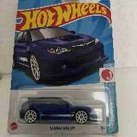 ماکت ماشین فلزی هاتویلیز subaru wrx  sti  آبی 