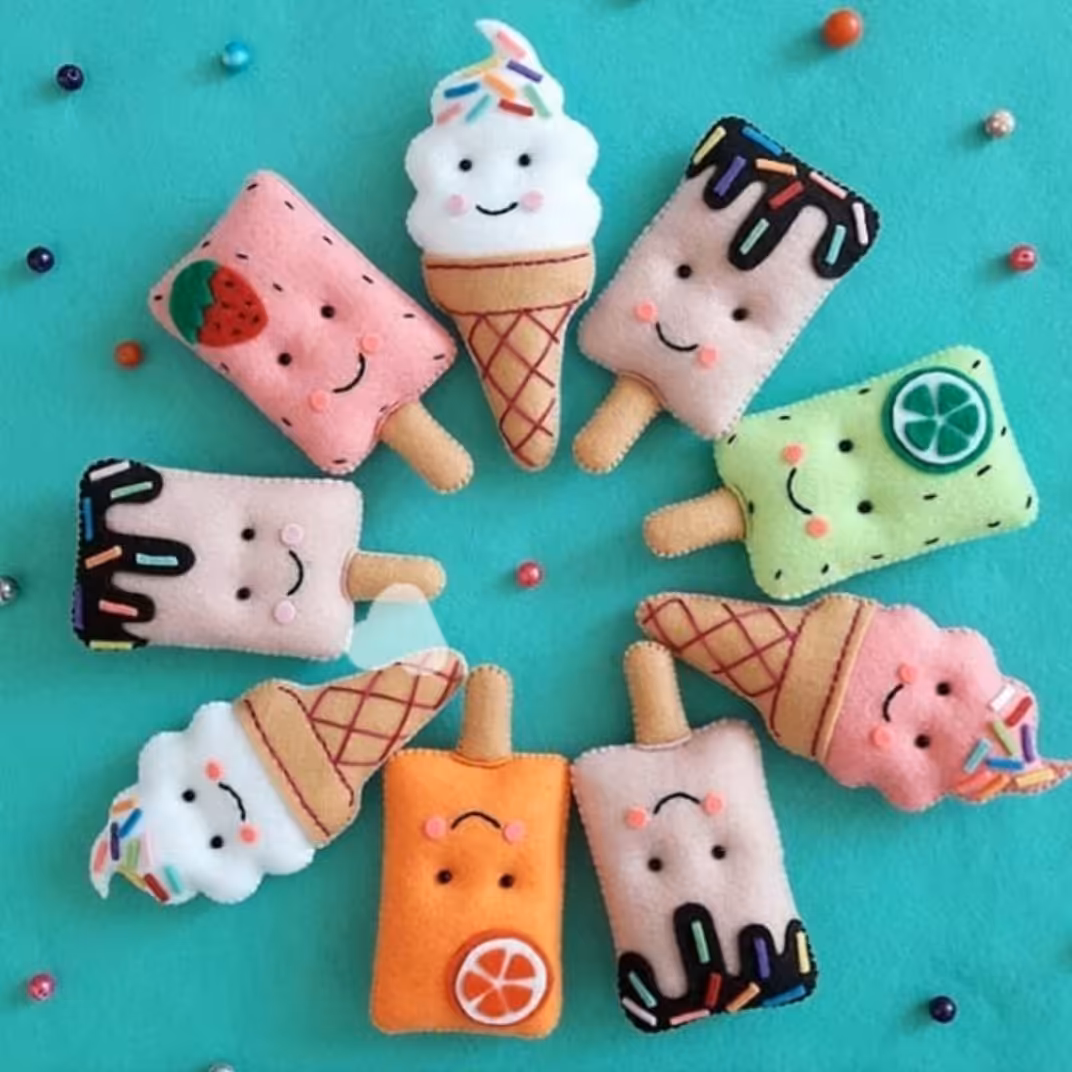 بستنی های تزیینی نمدی