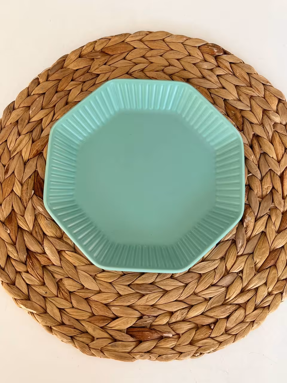 بشقاب گود سرامیکی 8 ضلعی رنگی