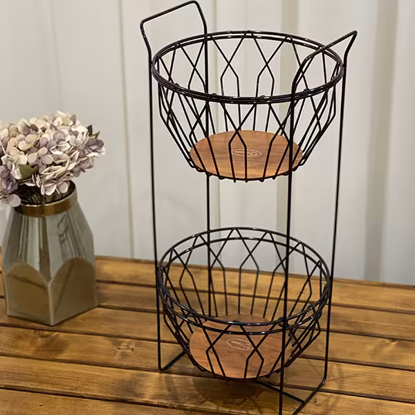 جا پیازی 2 طبقه گرد مشکی