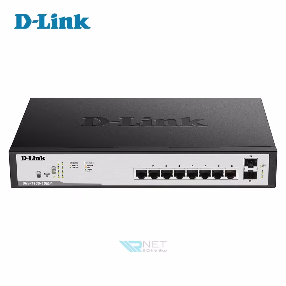 سوئیچ شبکه 10 پورت گیگابیت اسمارت دی لینک مدل D-Link DGS-1100-10MP