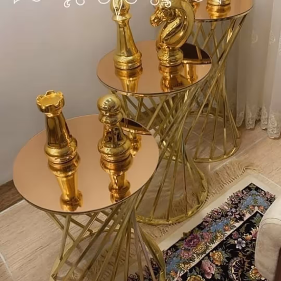 میز عسلی مدل پیچ  سه تایی