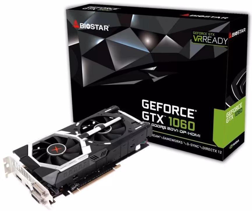 کارت گرافیک بایوستار مدل VN1065XP39 GTX1060  با حافظه 3 گیگابایت
