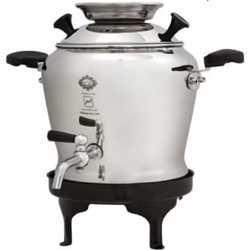 سماور روگازی عالی نسب مدل  آبگینه 5 لیتری پایه دار 