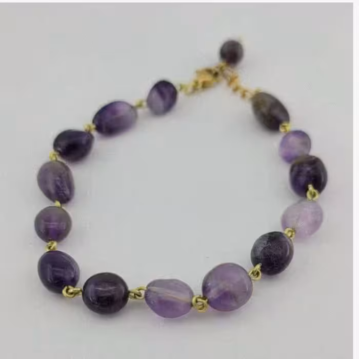 دستبند سنگ آمیتیس اصل ولنتاین 