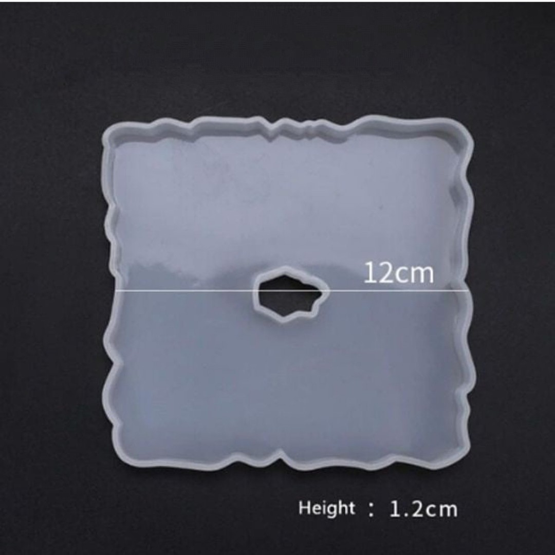 فالب سیلیکونی زیر لیوانی مربعی طرح ژئود