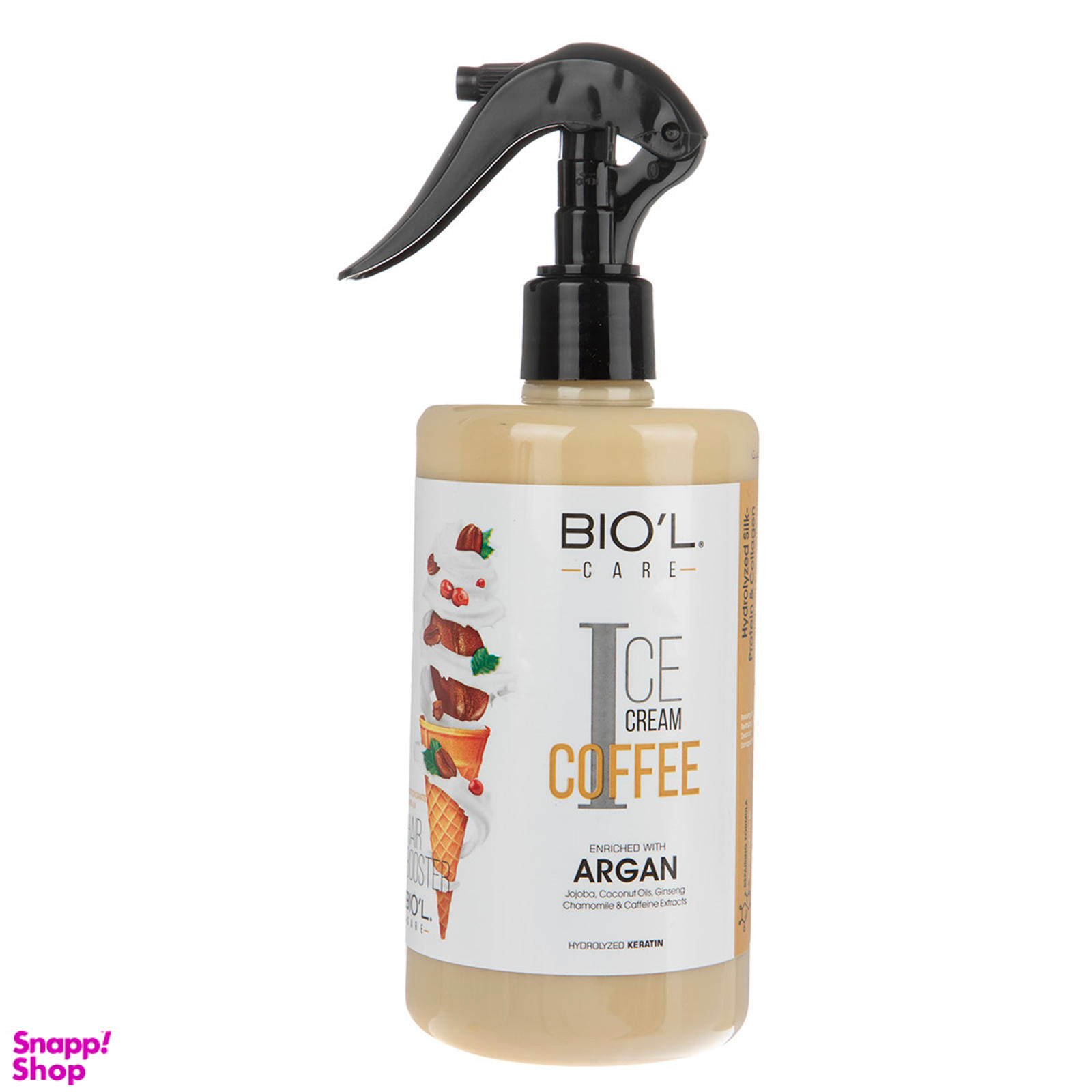 لوسیون مو بیول (Biol) مدل Ice Cream Coffee حجم 400 میلی لیتر