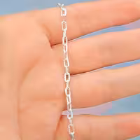 زنجیر نقره دیپلمات مردانه عیار 925 استاندارد ضد حساسیت به طول 55سانت