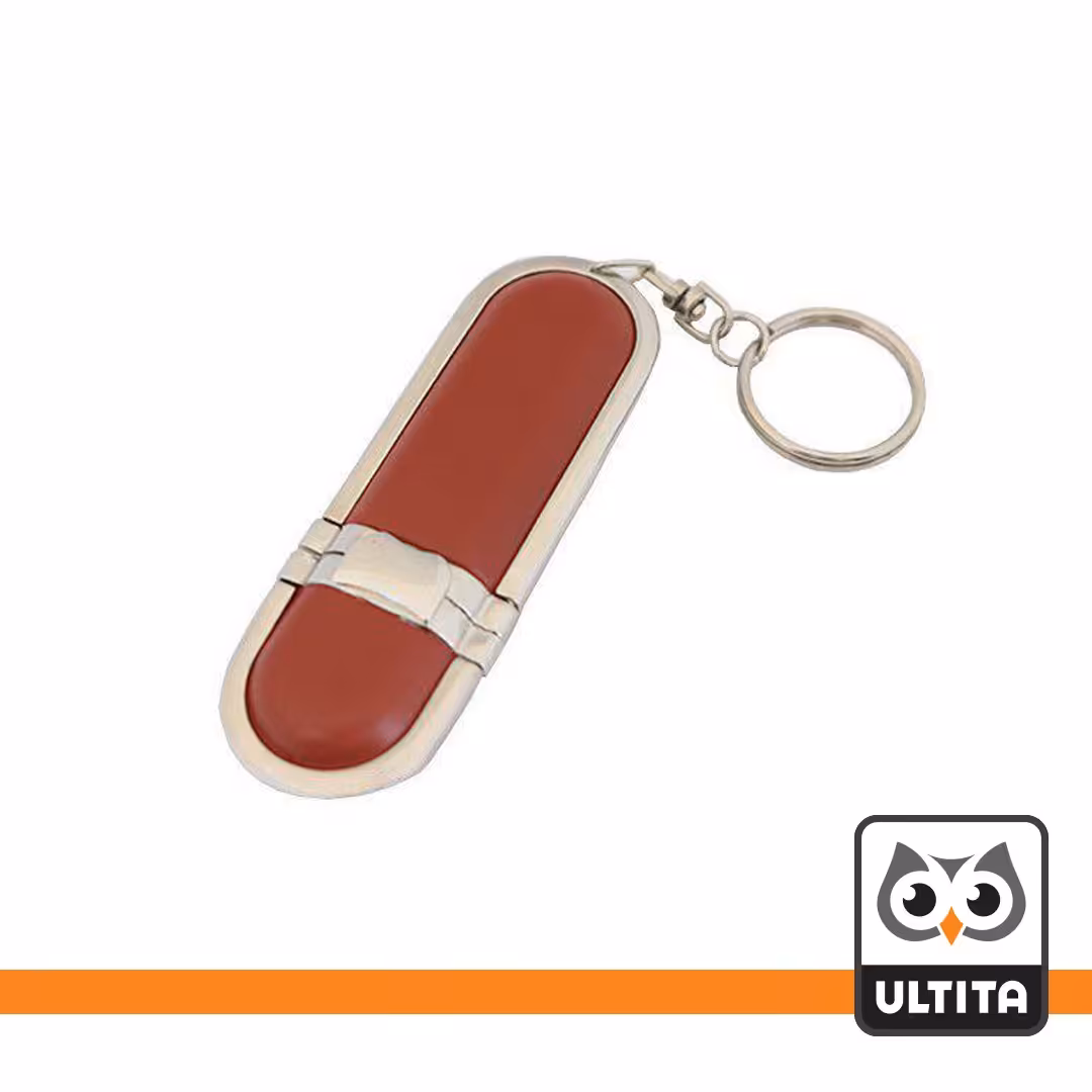 فلش چرمی قهوه ای 64 گیگ اولتیتا با گارانتی