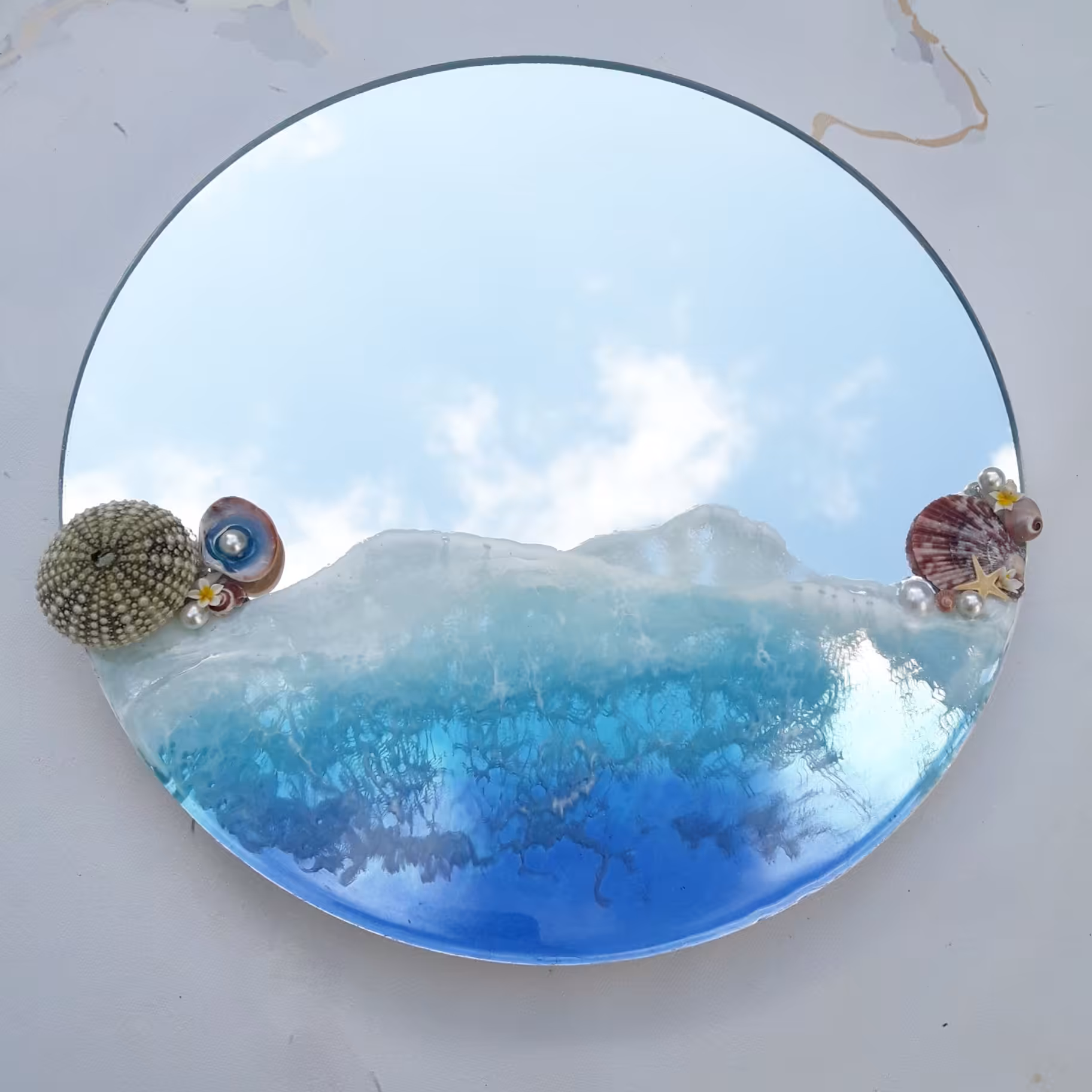 آینه دکوراتیو 30 سانتی طرح دریا 