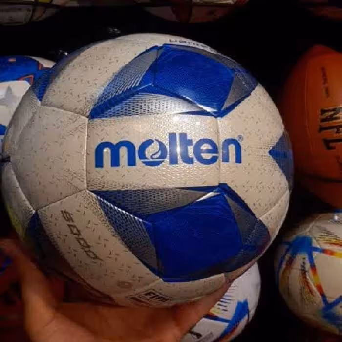 توپ فوتبال طرح مولتن مدل5000 afc پرسی سایز5 رنگ آبی