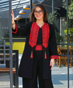 مانتو شلوار زنانه ابروبادی مدل کت وشلوارگلنوش