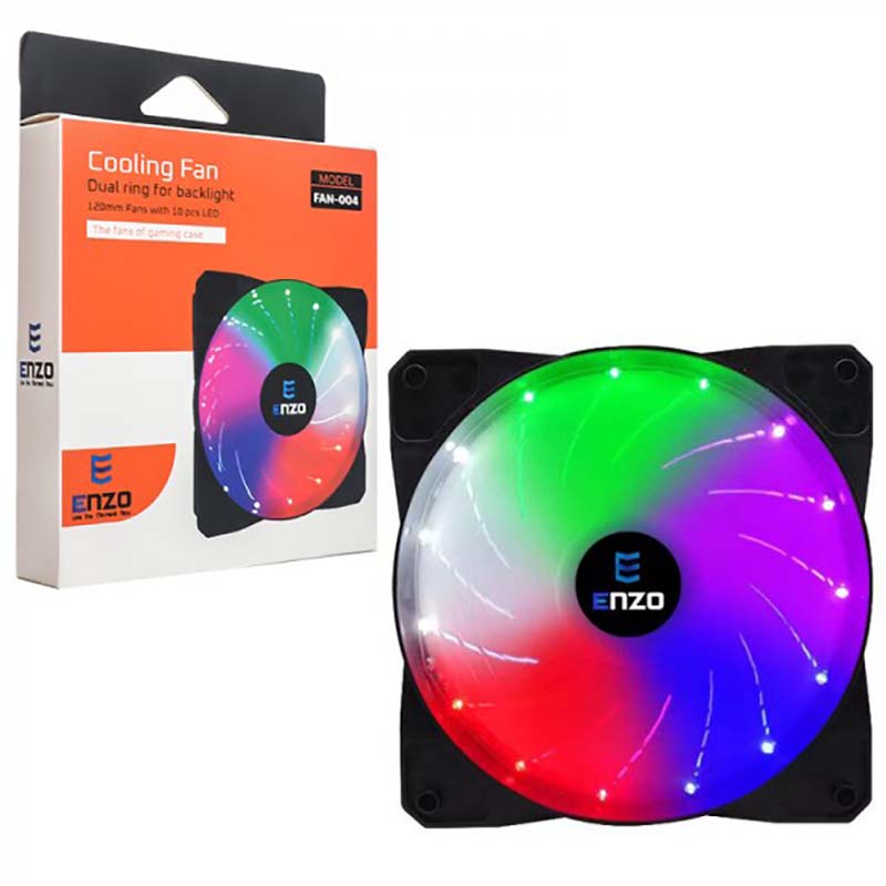 فن کیس 12*12 سانتی متر RGB دار انزو ENZO FAN-004