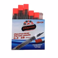 بسته 12 عددی مغز مداد بلند 0.7 گرافیک با مغز کره ای- مغز اتود