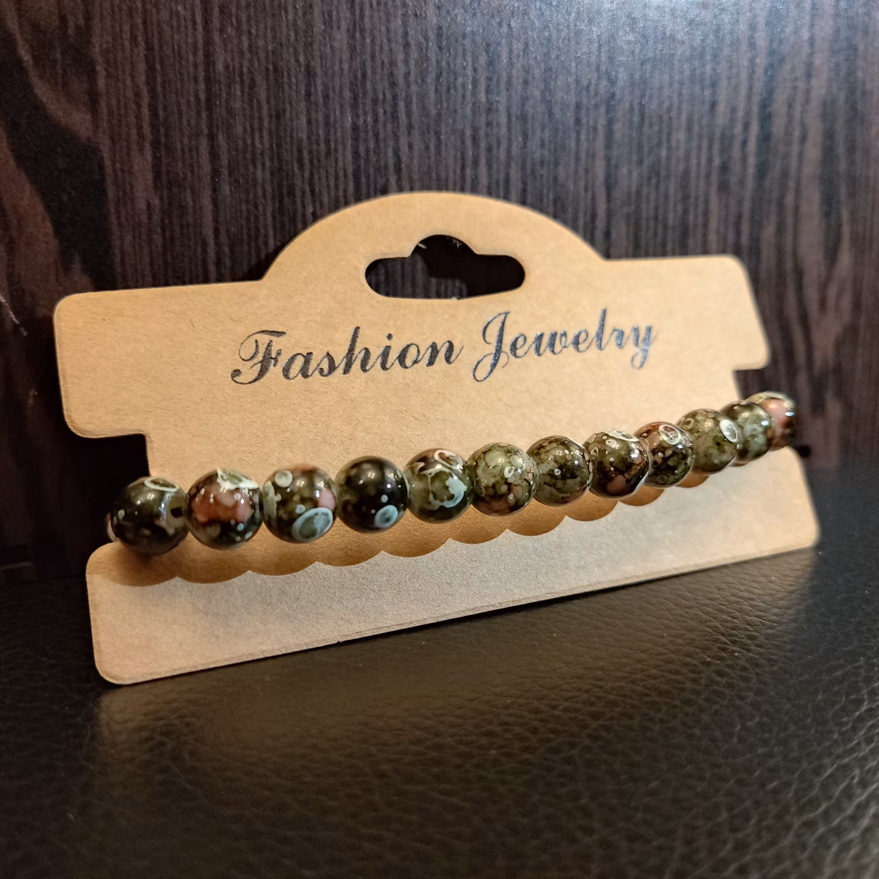 دستبند سنگ بندی سبز