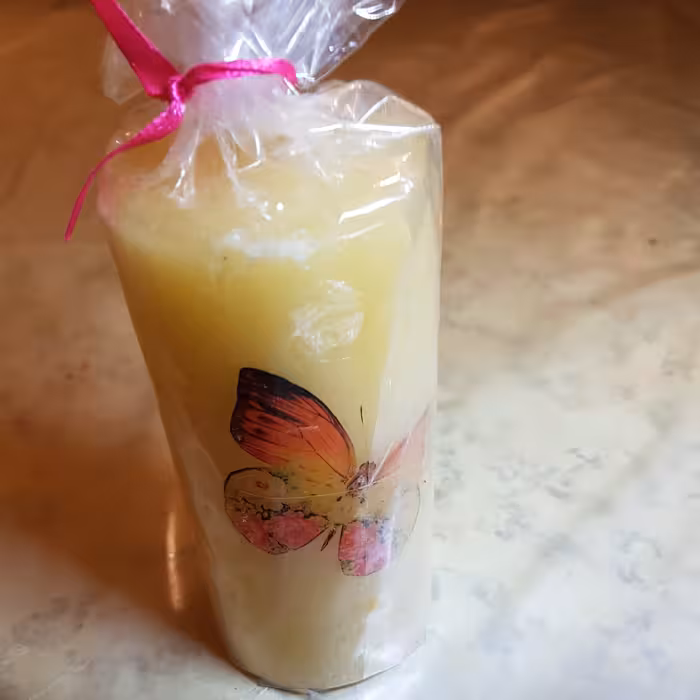 شمع استوانه مدل پروانه