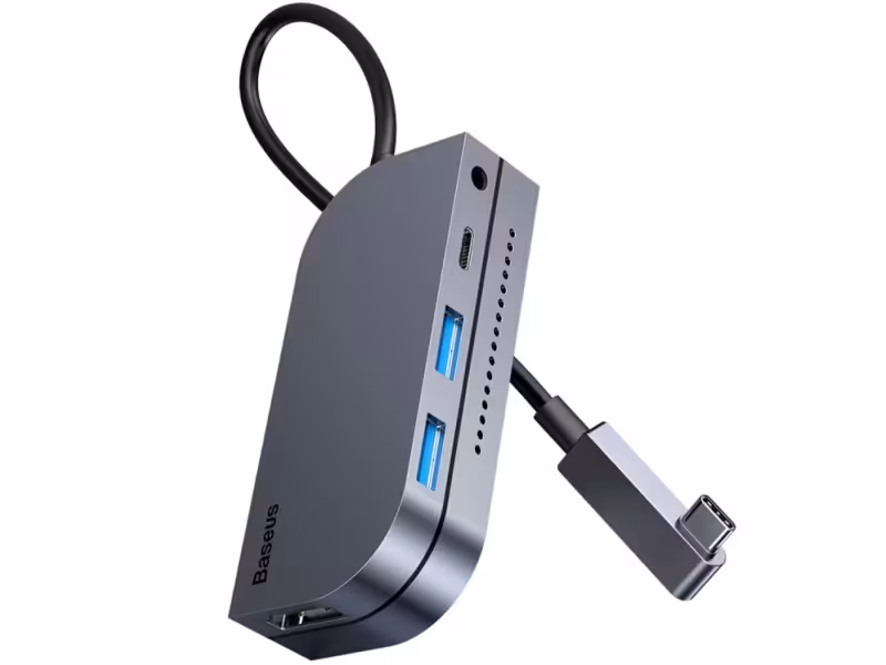 هاب آداپتور چندکاره بیسوس Baseus Bend Angle No7 Type-C Hub
