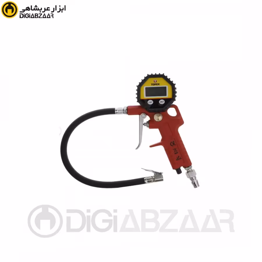 درجه باد والف کارگاهی دیجیتال قرمز تاپکس (TOPEX)