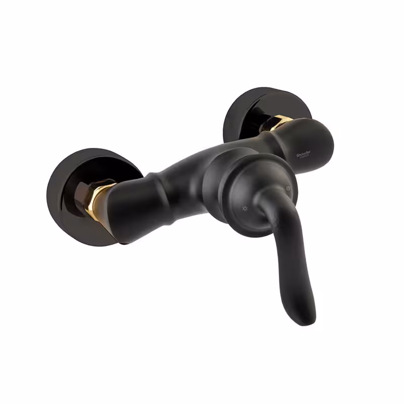 شیر آفتابه شودر مدل لوکا مشکی طلایی - شیر توالت شودر