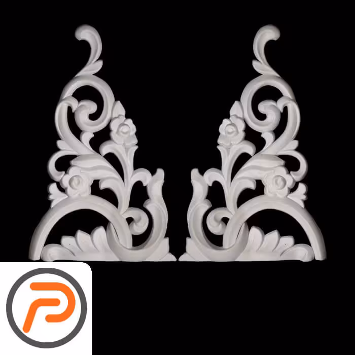 گل تزئینی طرح منبت pvc کد 223