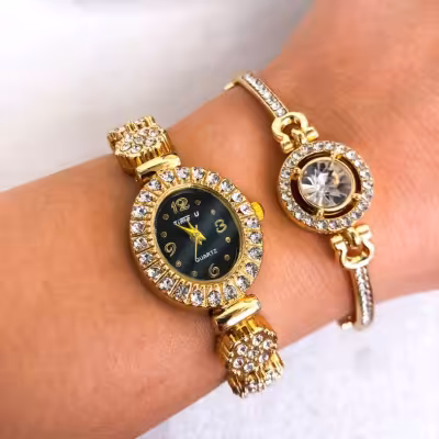 ست ساعت و دستبند مجلسی