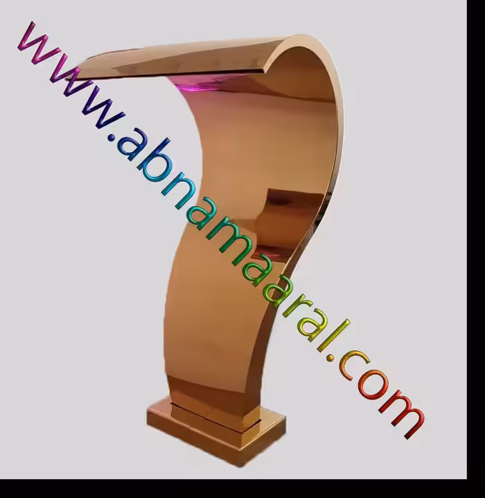 آبنمای کرتین مدل کبری سایز  45 65 رنگ استیل براق