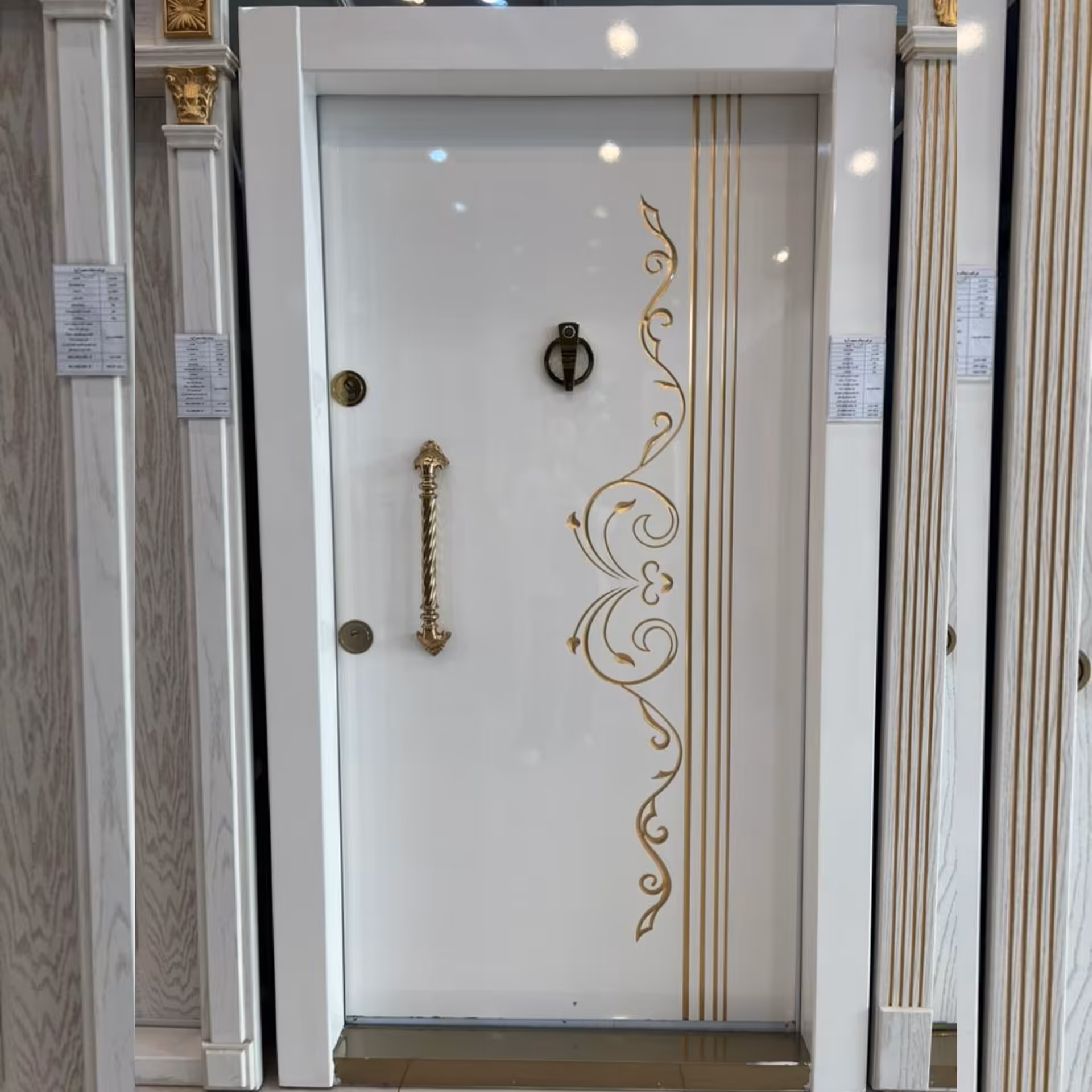 درب ضدسرقت رنگ سوپر سفید براق مدل f 108 