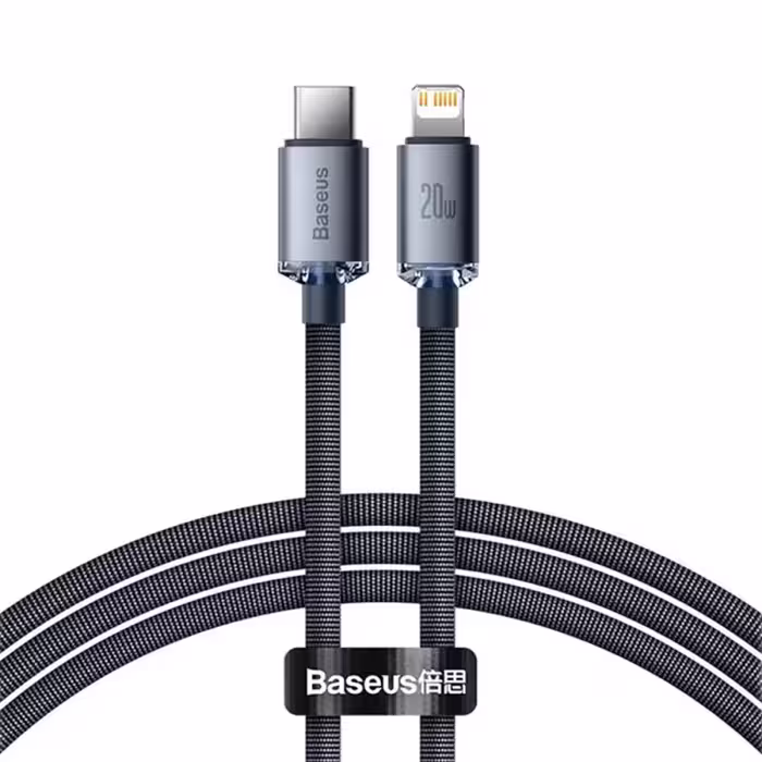 کابل USB-C به لایتنینگ باسئوس مدل Crystal Shine طول 2 متر