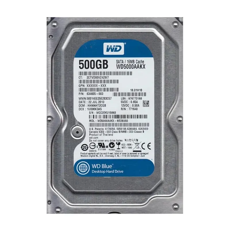 خرید و قیمت هارد 500 گیگ آبی وسترن دیجیتال Western Digital Blue