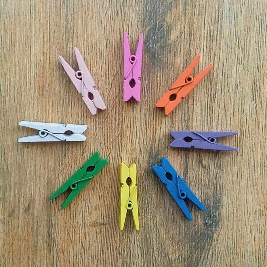 گیره چوبی تزیینی بزرگ بسته 10عددی