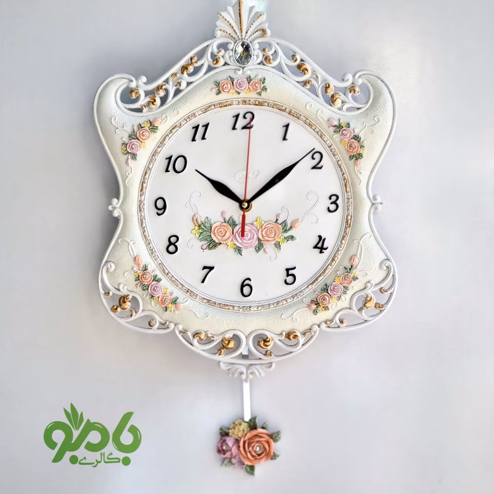 ساعت دیواری رزینی پاندول دار 119