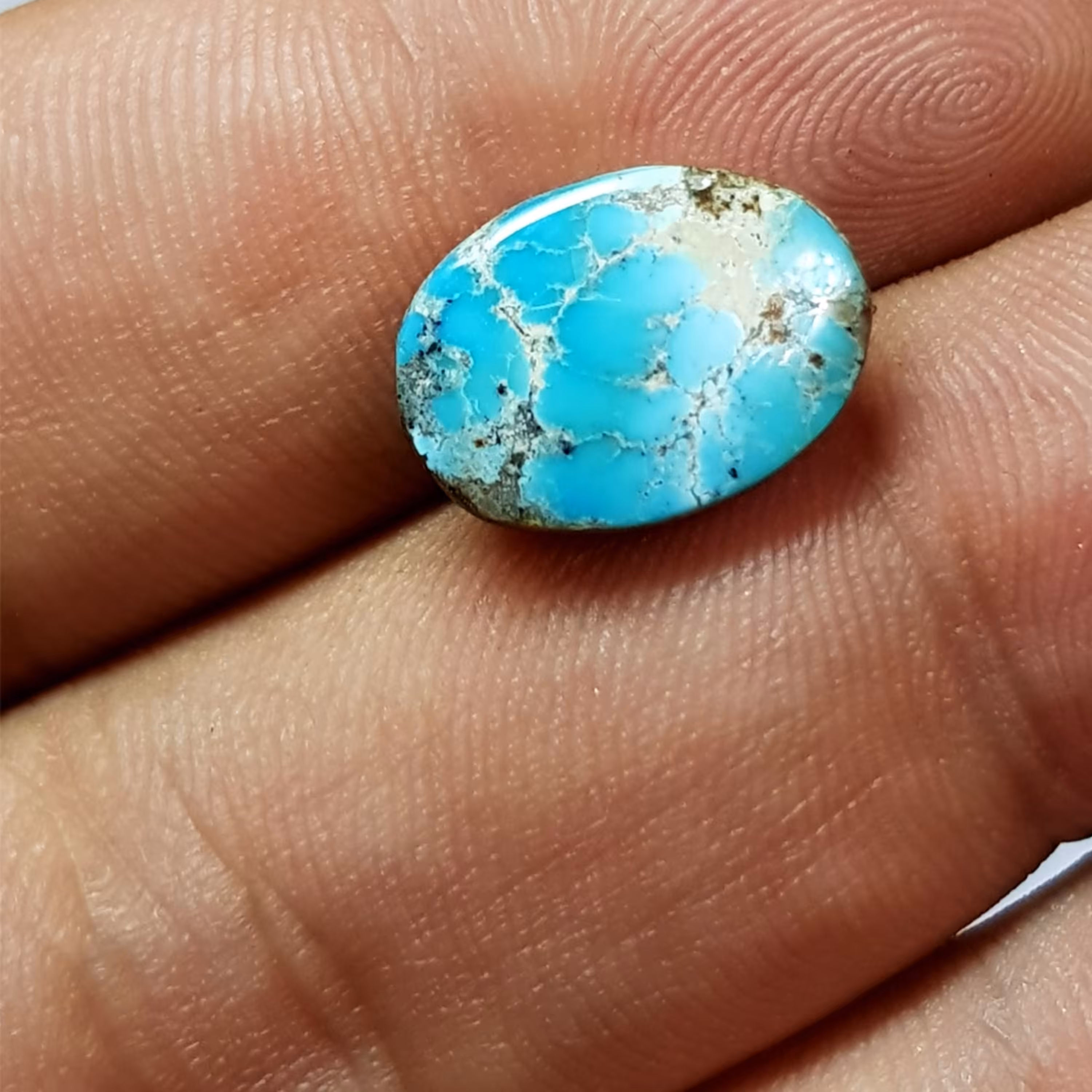 فیروزه شجر نیشابور رنگ آبی رگه های طلایی کد 731