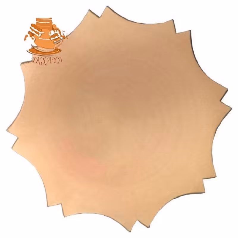 بشقاب سفالی خام مدل هشت وجهی قطر 20 سانتی متر