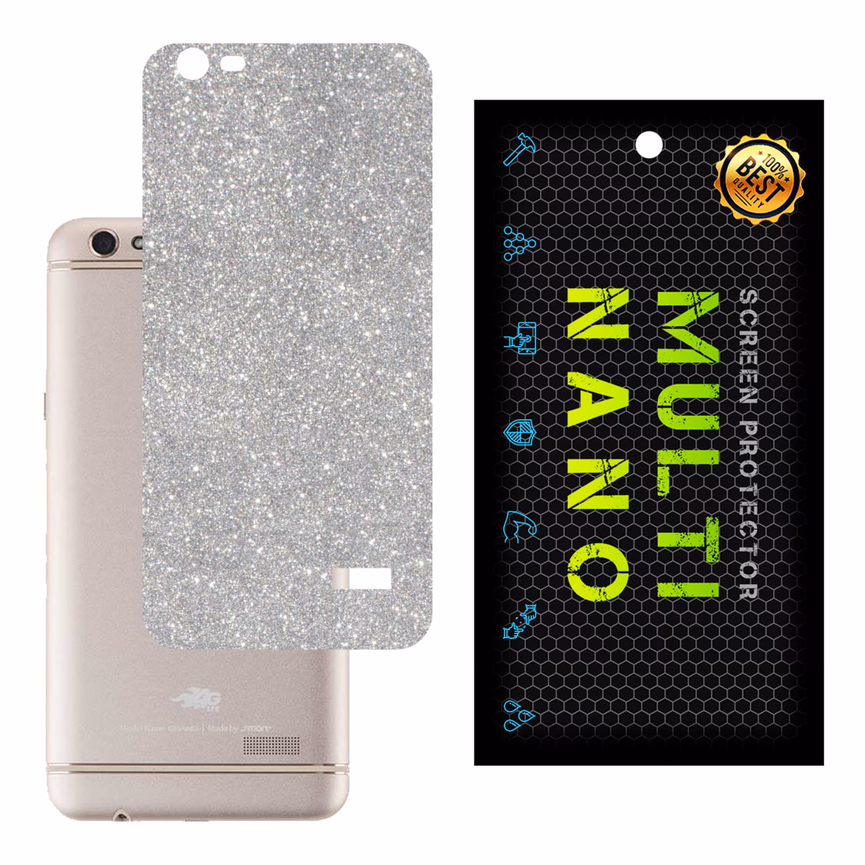 برچسب پوششی MultiNano مدل X-G1F-Silver برای پشت موبایل اسمارت Grand - L5581