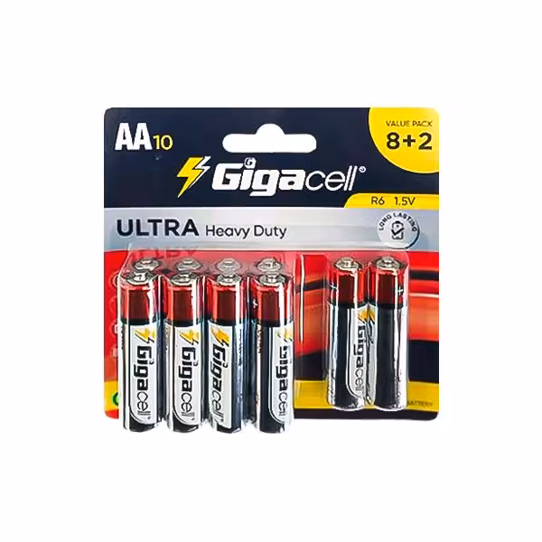 باتری قلمی گیگاسل مدل R6 بسته 10 عددی
