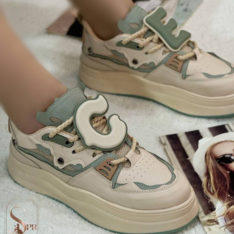 کتونی زنانه کتونی چرم حوله ای کفش اسپرت