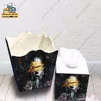 ست سطل زباله و جعبه دستمال لارا مدل زن - فروشگاه سه گامه