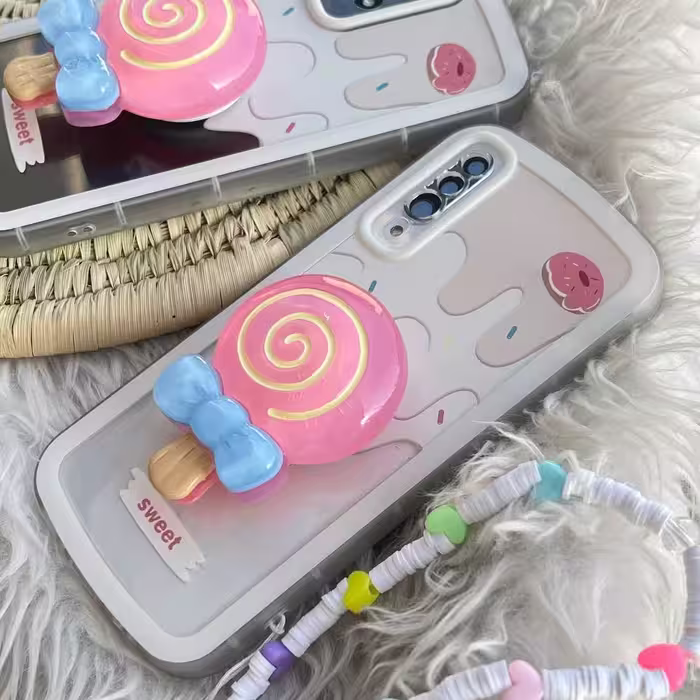 قاب بستنی و آبنبات  ice cream  candy همراه بند، سامسونگ و شیائومی
