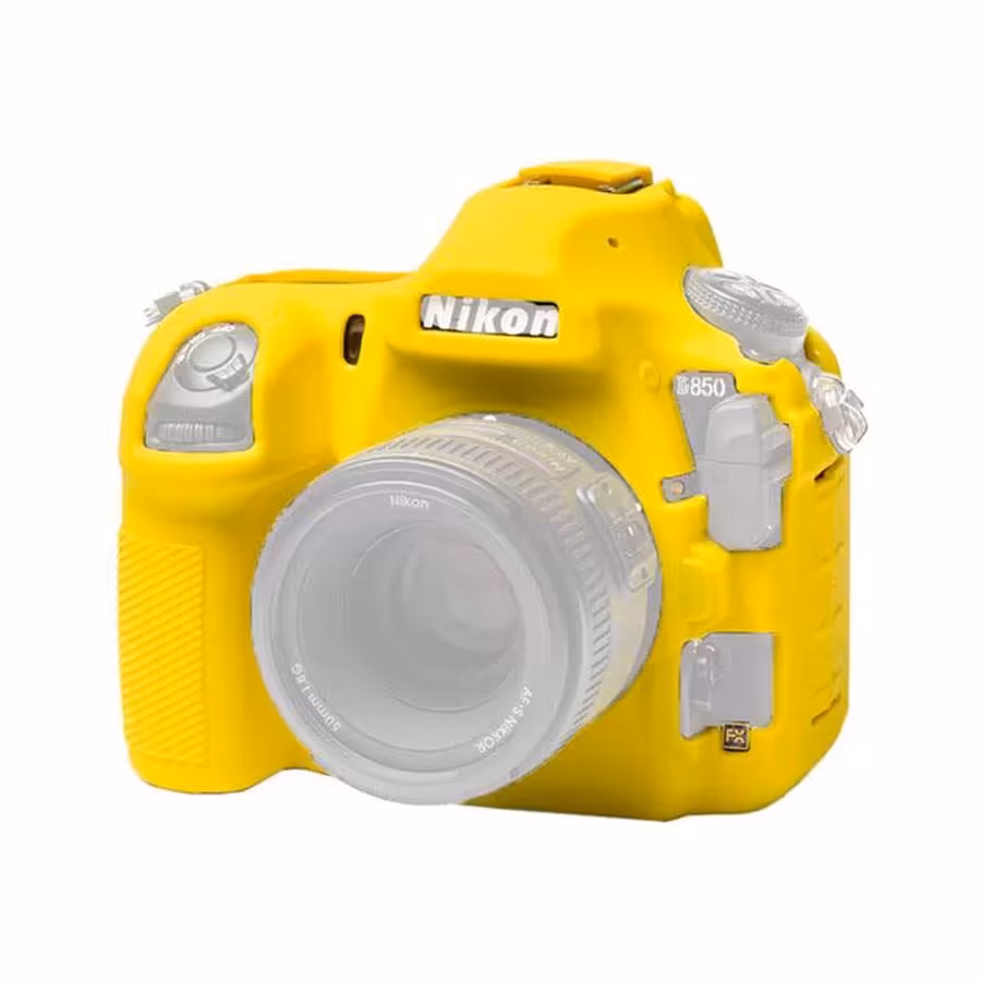 کاور سیلیکونی نیکون ایزی کاور Easy Cover of Nikon camera D850 رنگ زرد