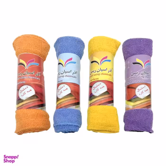 دستمال آشپزخانه آذر اسپان ریس مدل پاک بسته 4 عددی