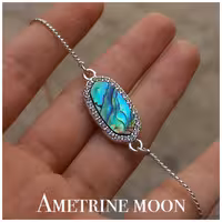 دستبند ابالون اسانسوری استیل (برند آمترین مون) 