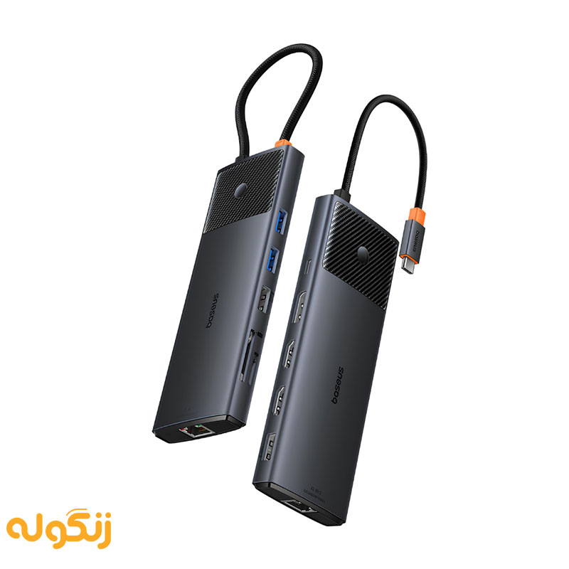 هاب تایپ سی 11 پورت بیسوس Baseus Metal Gleam Series II 11in1 Hub - زنگوله