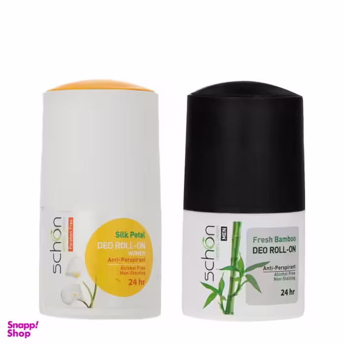 رول ضد تعریق شون (Schon) مدل Fresh Bamboo + رول ضد تعریق زنانه شون (Schon)مدل Silk Petal حجم 50 میلی لیتر