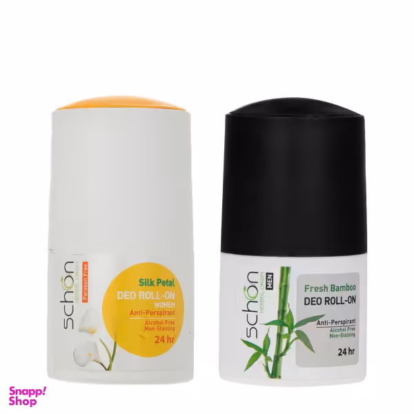رول ضد تعریق شون (Schon) مدل Fresh Bamboo + رول ضد تعریق زنانه شون (Schon)مدل Silk Petal حجم 50 میلی لیتر